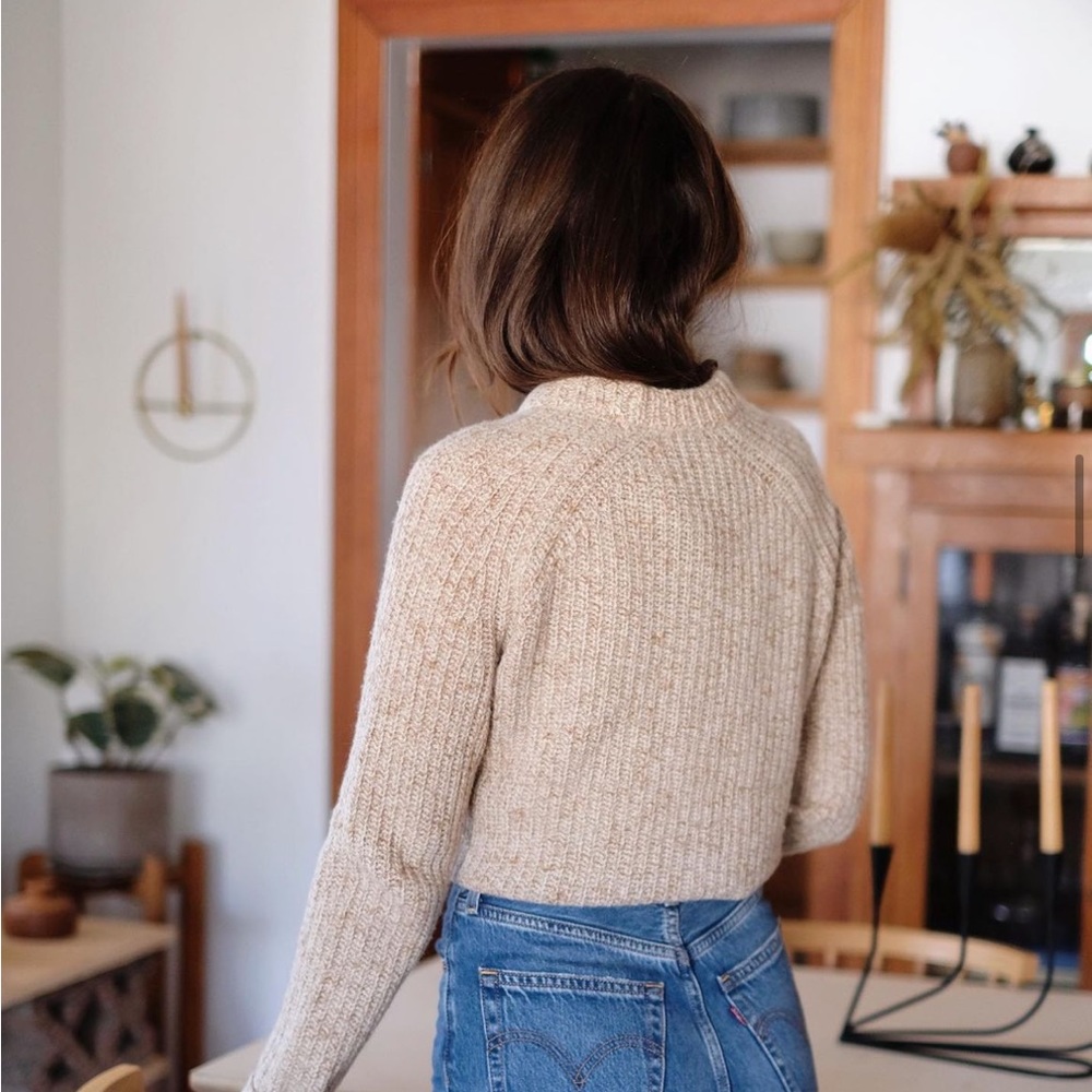 Jenni Kayne Fisherman Cashmere/Cotton/ Wool Sweater XS